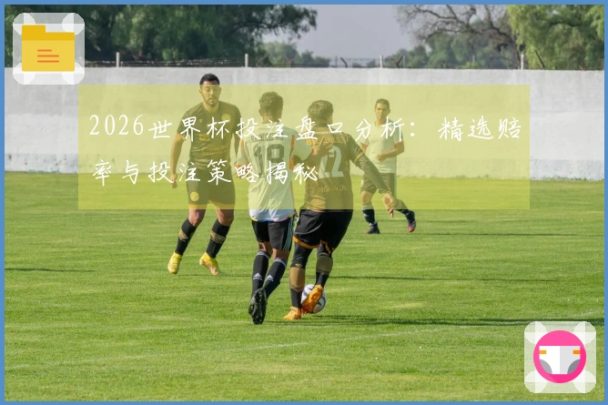 2026世界杯投注盘口分析：精选赔率与投注策略揭秘